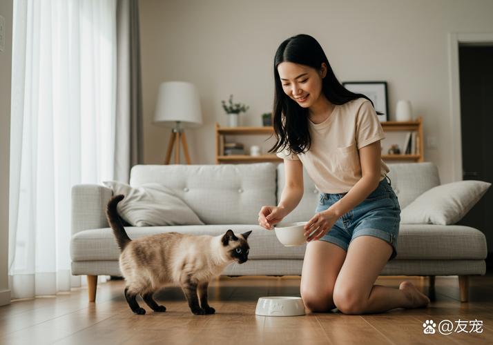孕妇抱着宠物猫在客厅沙发看书温馨画面