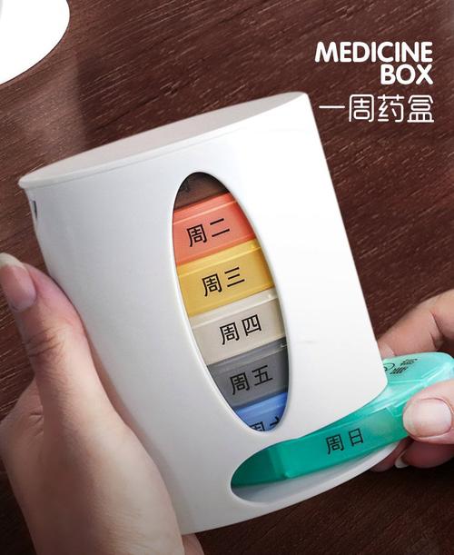 带日期餐次标注的老人分药盒实拍