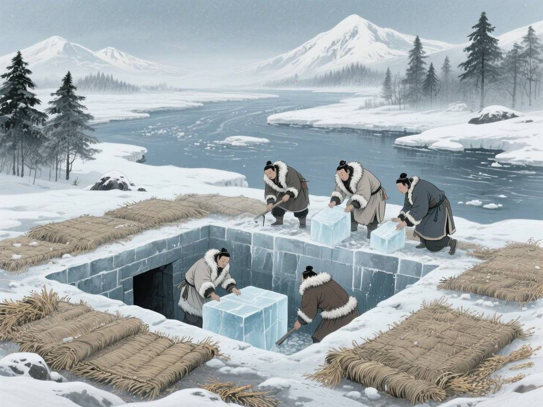 中国古代冰窖内部构造复原图