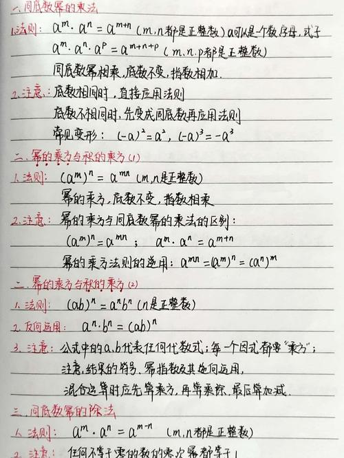 初中乘方运算常见易错题型整理表