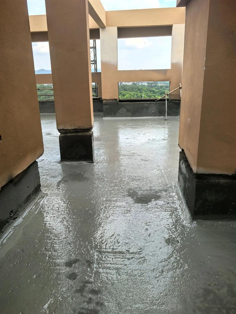 地面柔性JS防水涂料涂刷效果
