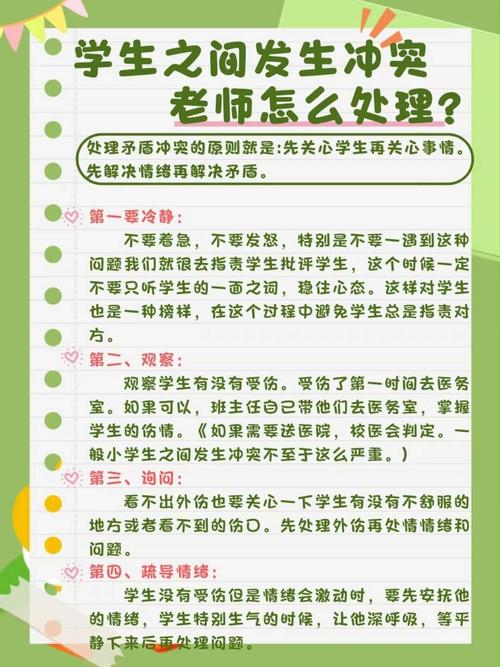 教师处理学生冲突四步骤流程图