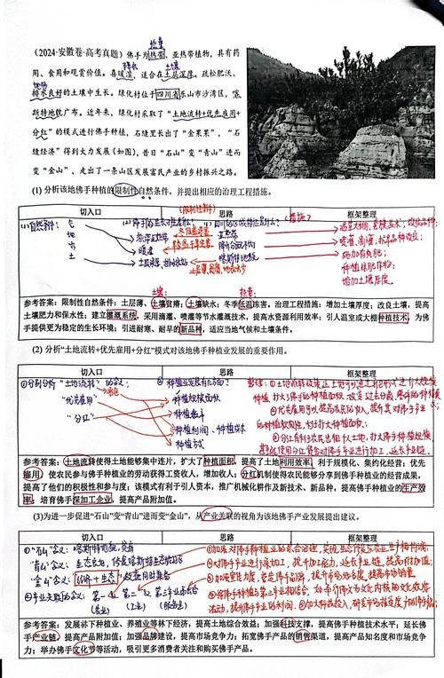 高中地理农业可持续发展常见答题误区对照表