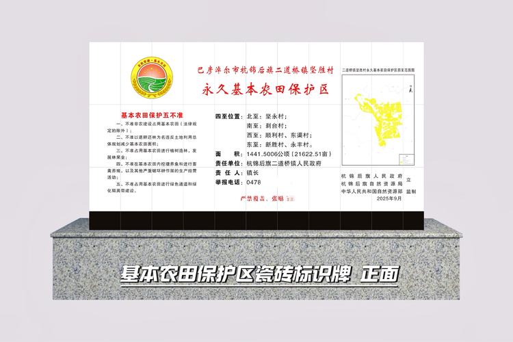 农村永久基本农田保护公示牌