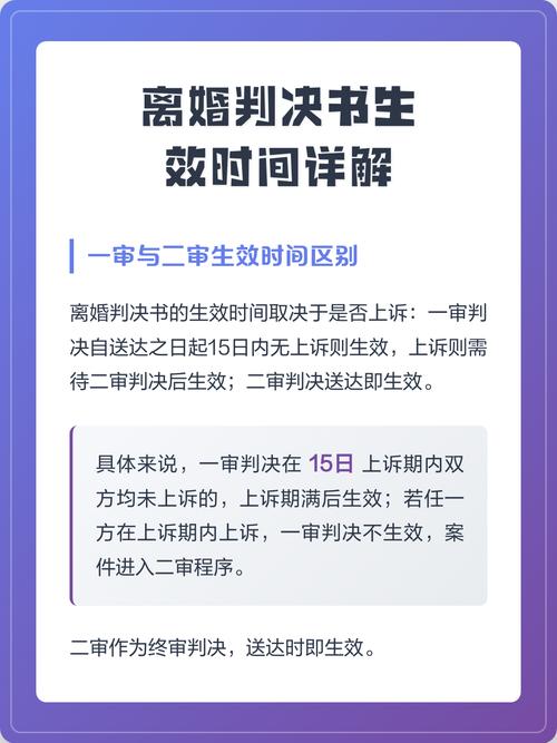 法院离婚判决书生效时间说明图
