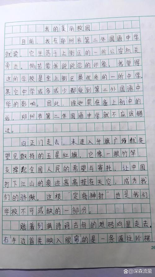 初中学生手写原创说明文作业实拍