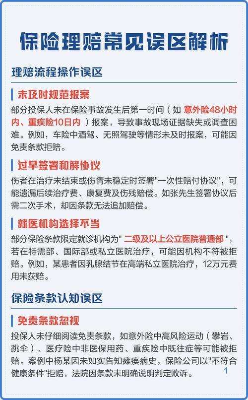 保险报案常见误区整理对照表