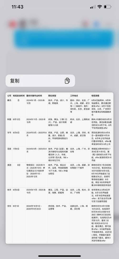 大厂校招网申填写常见错误汇总表