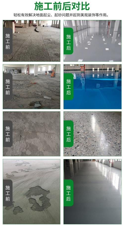 不同价位环氧地坪使用一年后磨损对比图