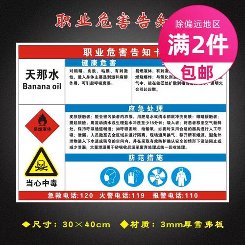 建材市场货架上天那水桶及安全警示标签