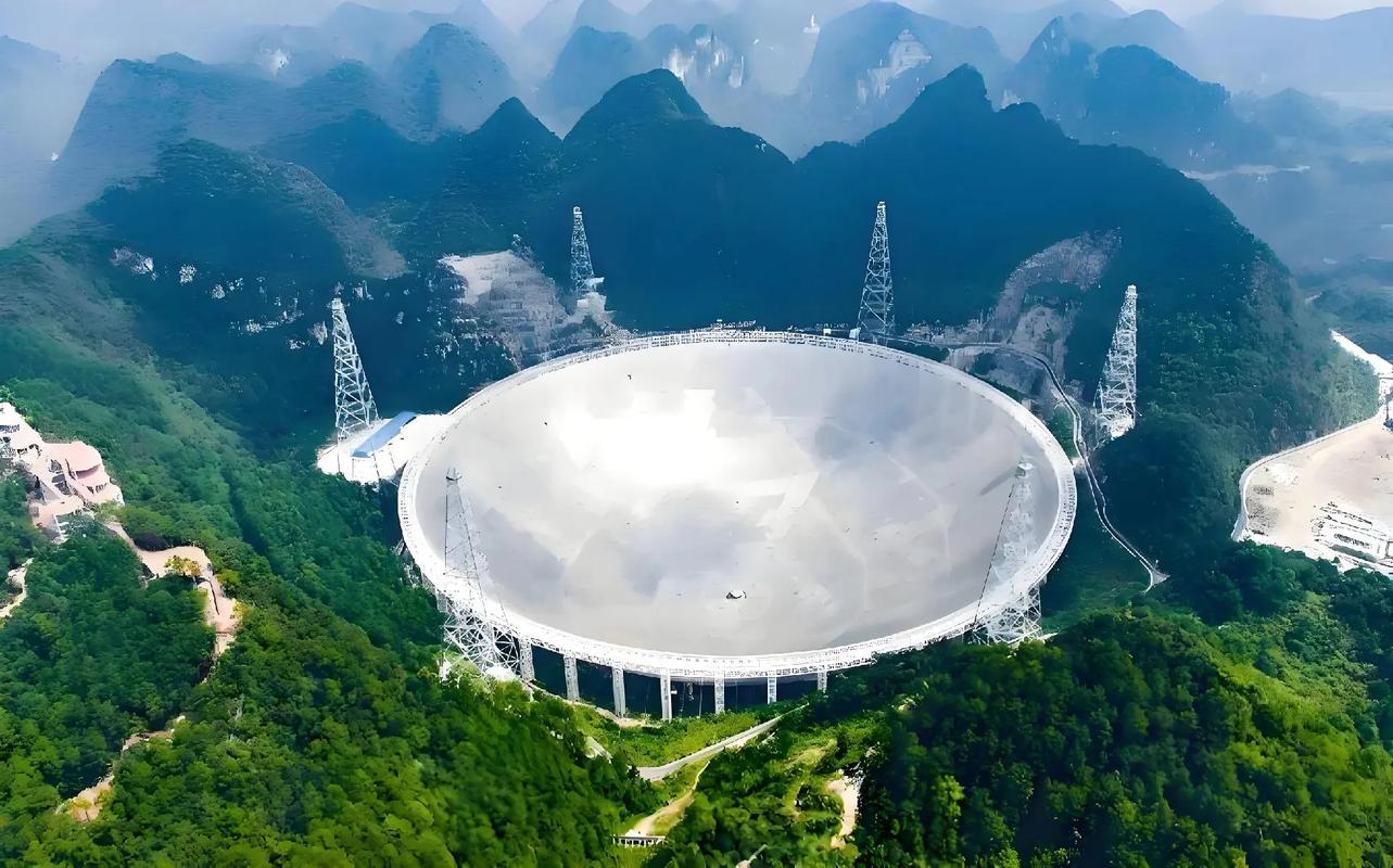 中国FAST天眼射电望远镜航拍全景