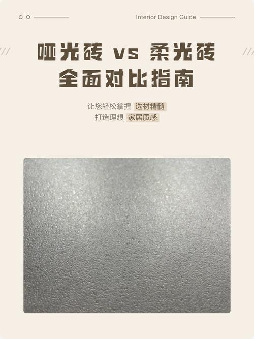 哑光地砖对比柔光地砖表面质感细节