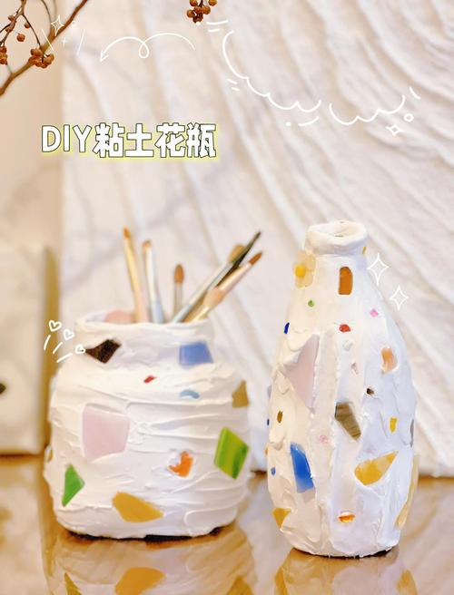 家庭插花DIY花瓶花泥工具摆放实拍