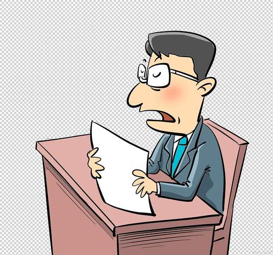 公众演讲紧张忘词大脑空白插画
