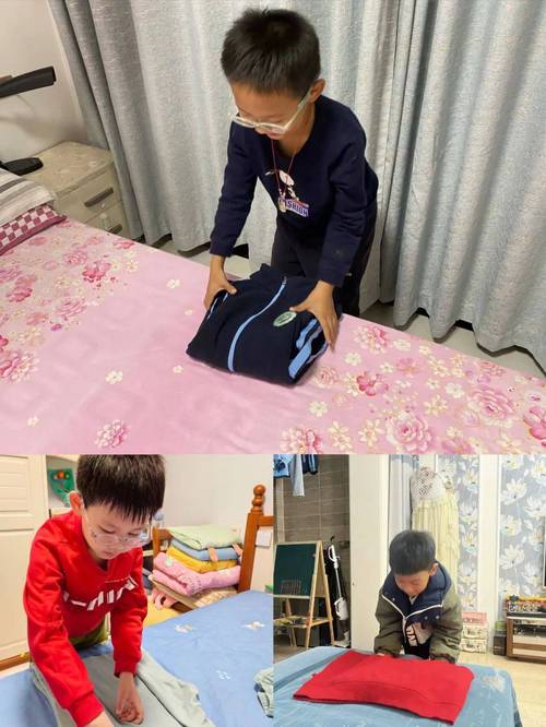 儿童自己挑选衣服展现自主性