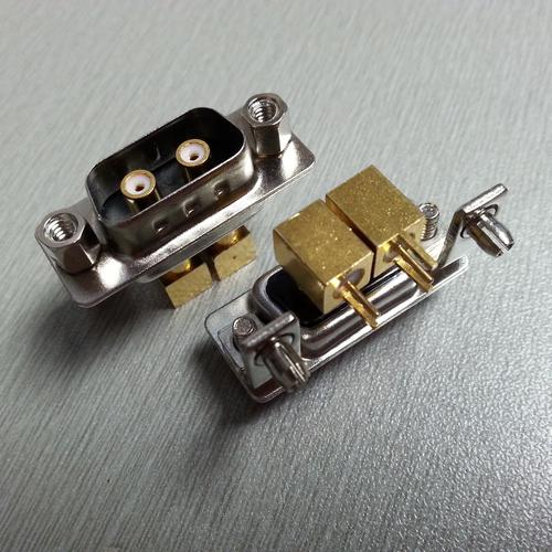 工业连接器镀金触点对比图