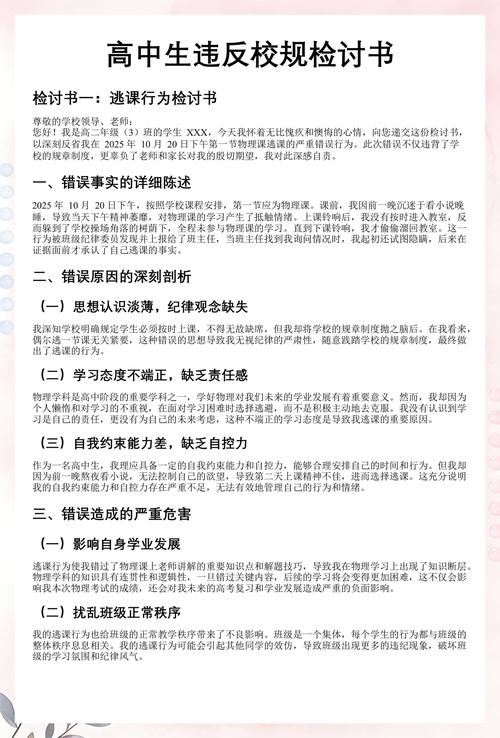 高中生错误的学业体会总结范例