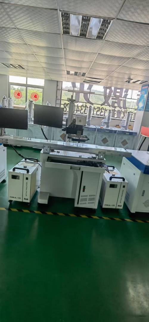 自动化产线中激光打标工位实拍