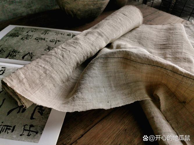 景德镇瑶里古镇染坊苎麻布料