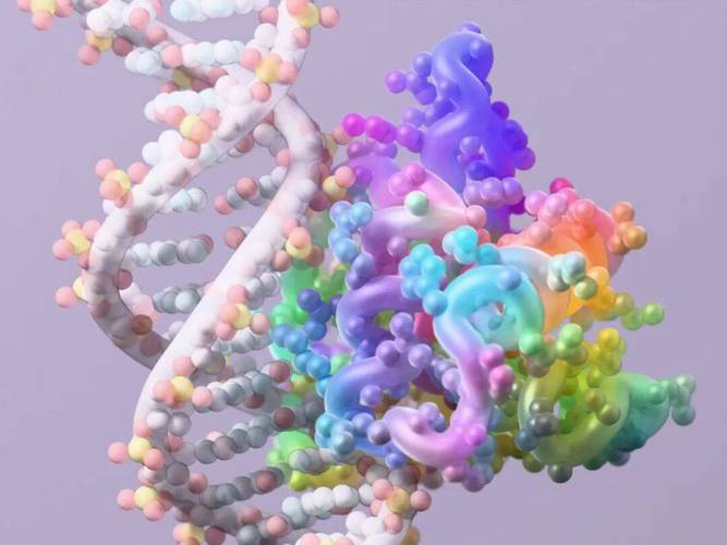 RFdiffusion设计的人工蛋白质三维结构渲染图