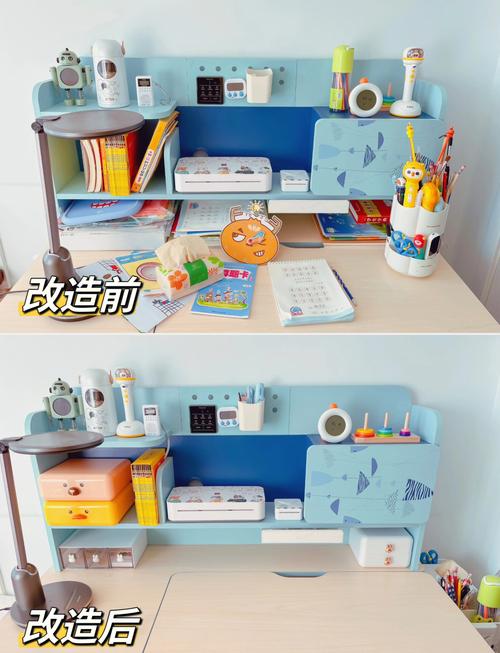 家庭儿童工作台摆放工具材料场景