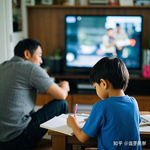 小学生写作业家长盯梢场景