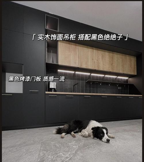适老改造厨房黑色长拉手安装实景