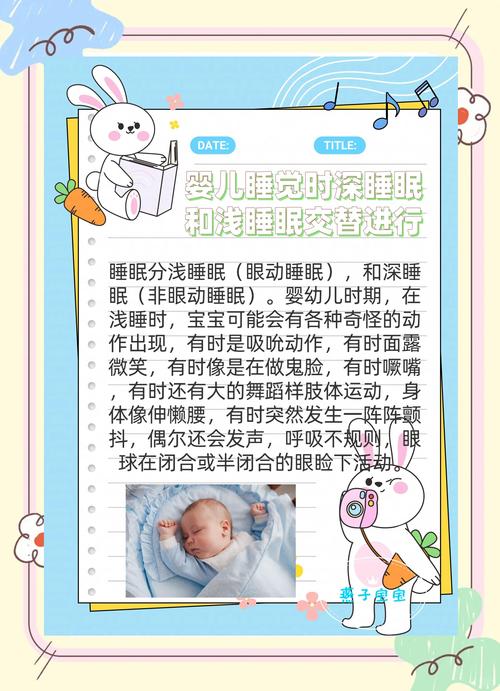 婴儿睡眠周期深浅交替示意图