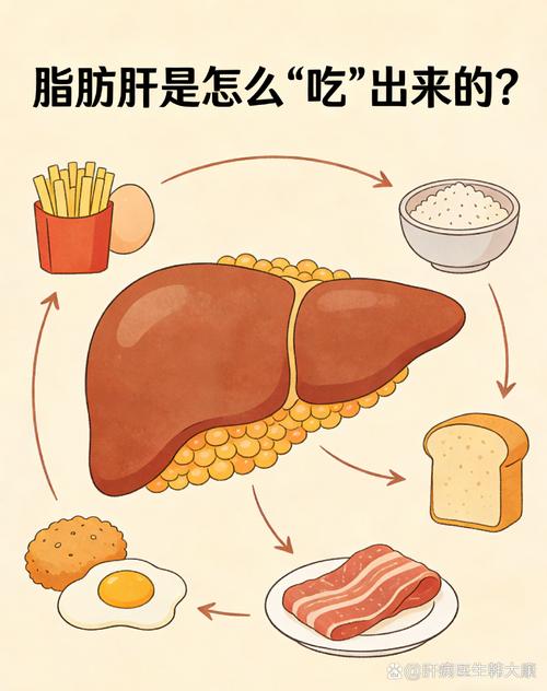 晚进餐对脂肪肝影响脂肪堆积示意图
