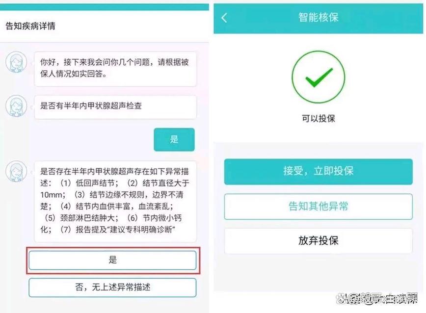 线上保险智能核保操作界面截图