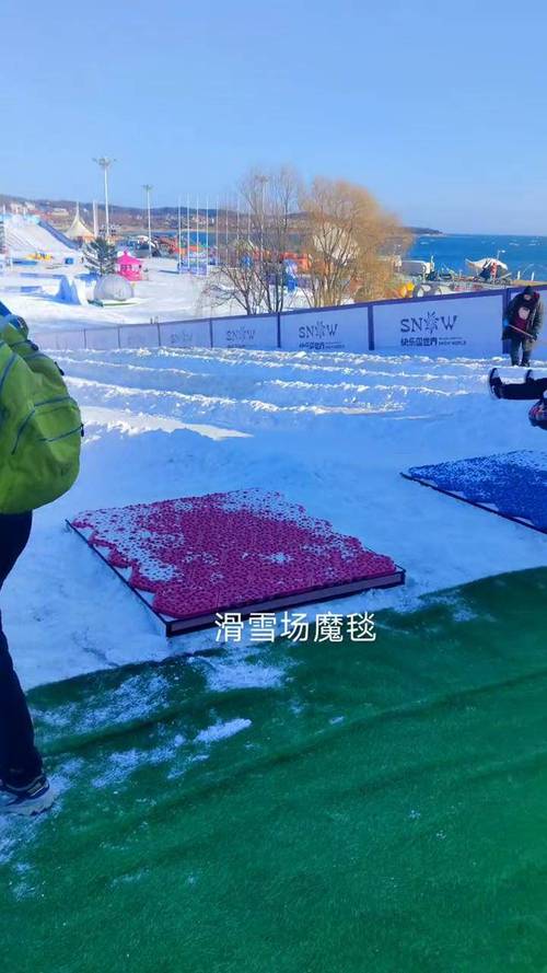 滑雪胜地新手区魔毯拥挤场景
