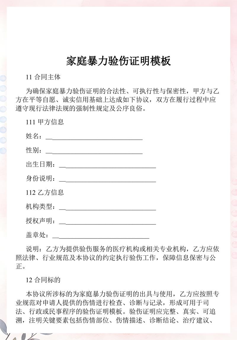 家庭暴力报警记录与验伤报告证据固定示意图