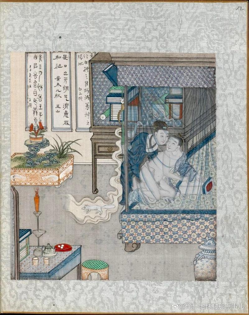 儿童蹲看老旧线装本明清小说场景