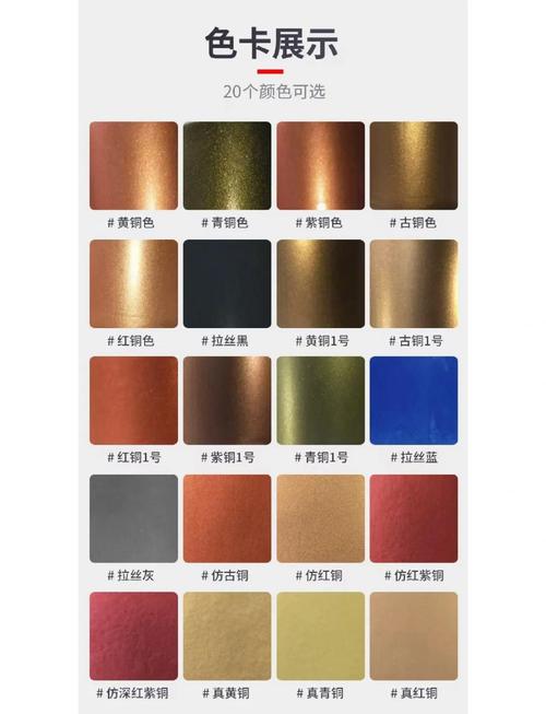 金属漆色卡对比及小样试色图