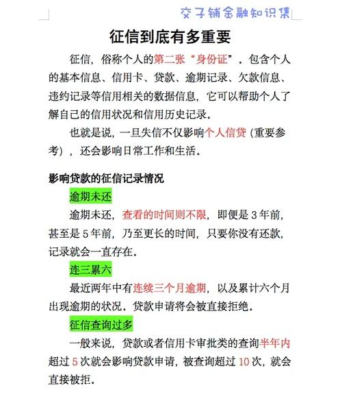 助学贷款个人征信逾期影响说明图