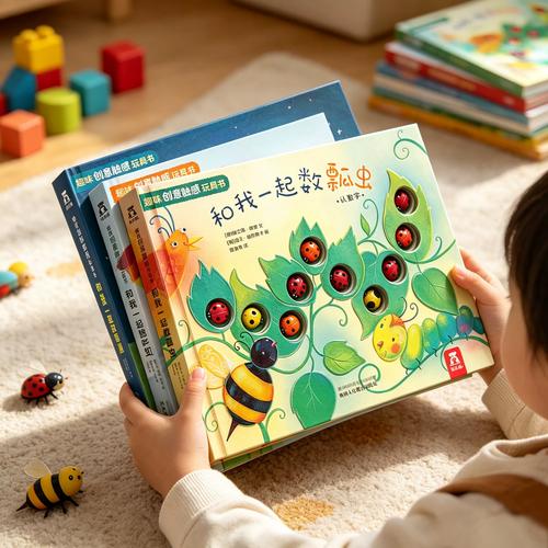 0-1岁宝宝触感绘本实拍堆叠图