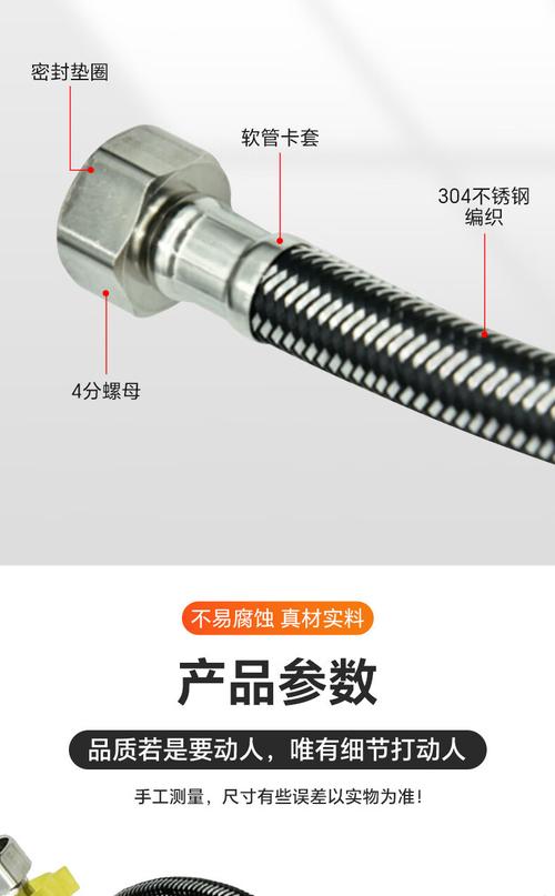 金属软管外层不锈钢编织网结构拆解图