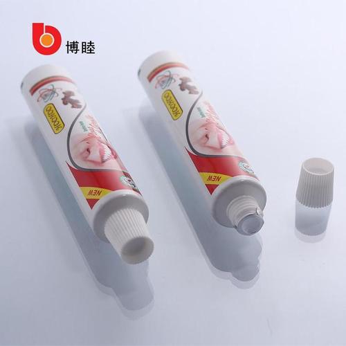 铝塑复合牙膏管挤压后尾部空腔示意图