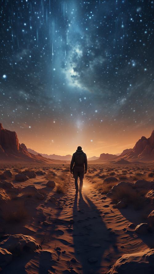 科幻电影中人类面对浩瀚宇宙的孤独背影