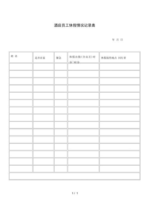 劳动关系休息休假协商签字记录表模板