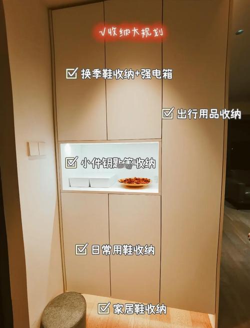 玄关柜内部弱电设备收纳布局