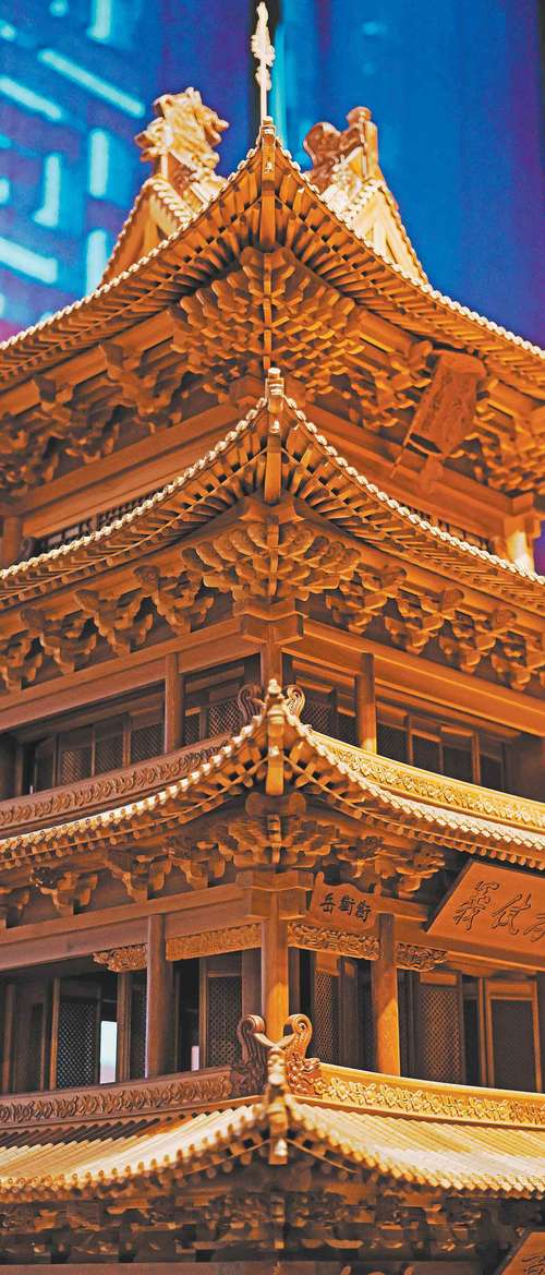 古建筑榫卯结构特写