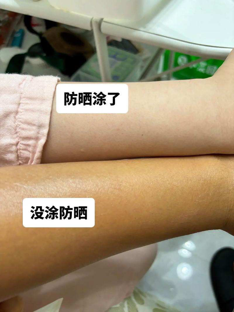 夏季窗边暴晒变质防晒对比图