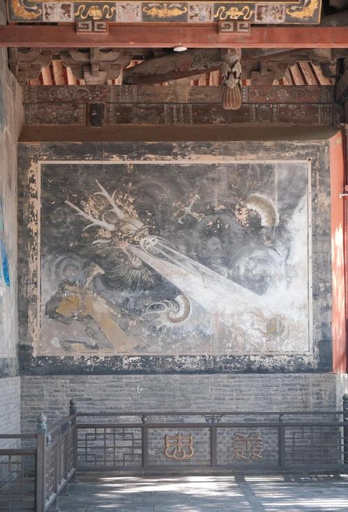 山西被盗窃损毁的清代乡村关帝庙壁画现场
