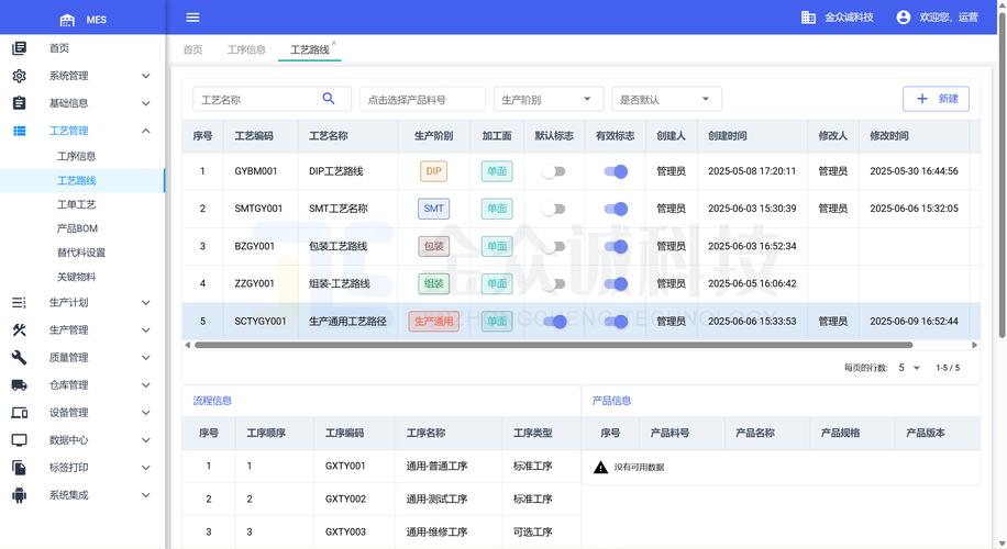 汽车零部件车间MES质量追溯界面截图