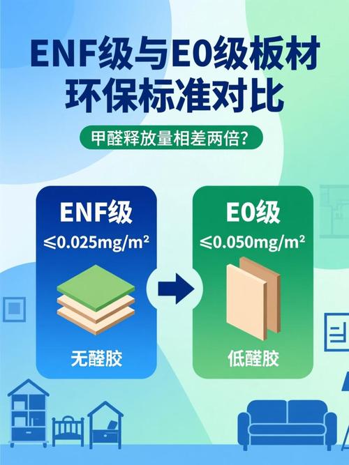 板材环保等级ENF与E0对比示意图