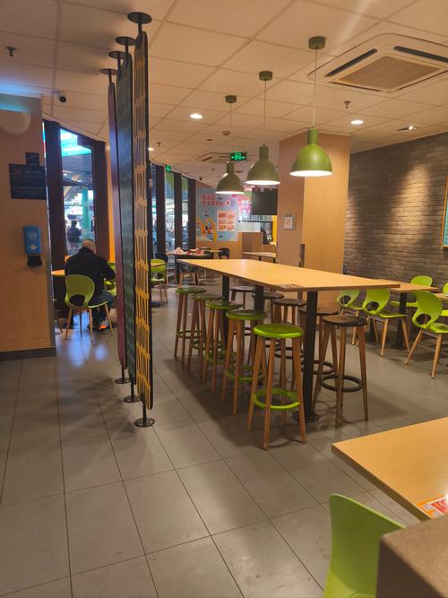 都市商圈西式快餐门店外卖取餐区场景