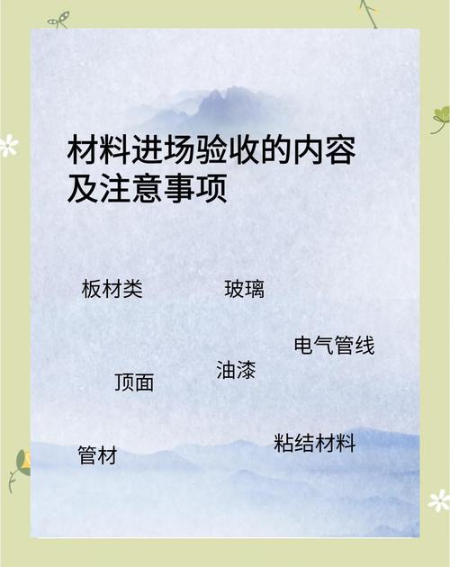 材料与验收问题