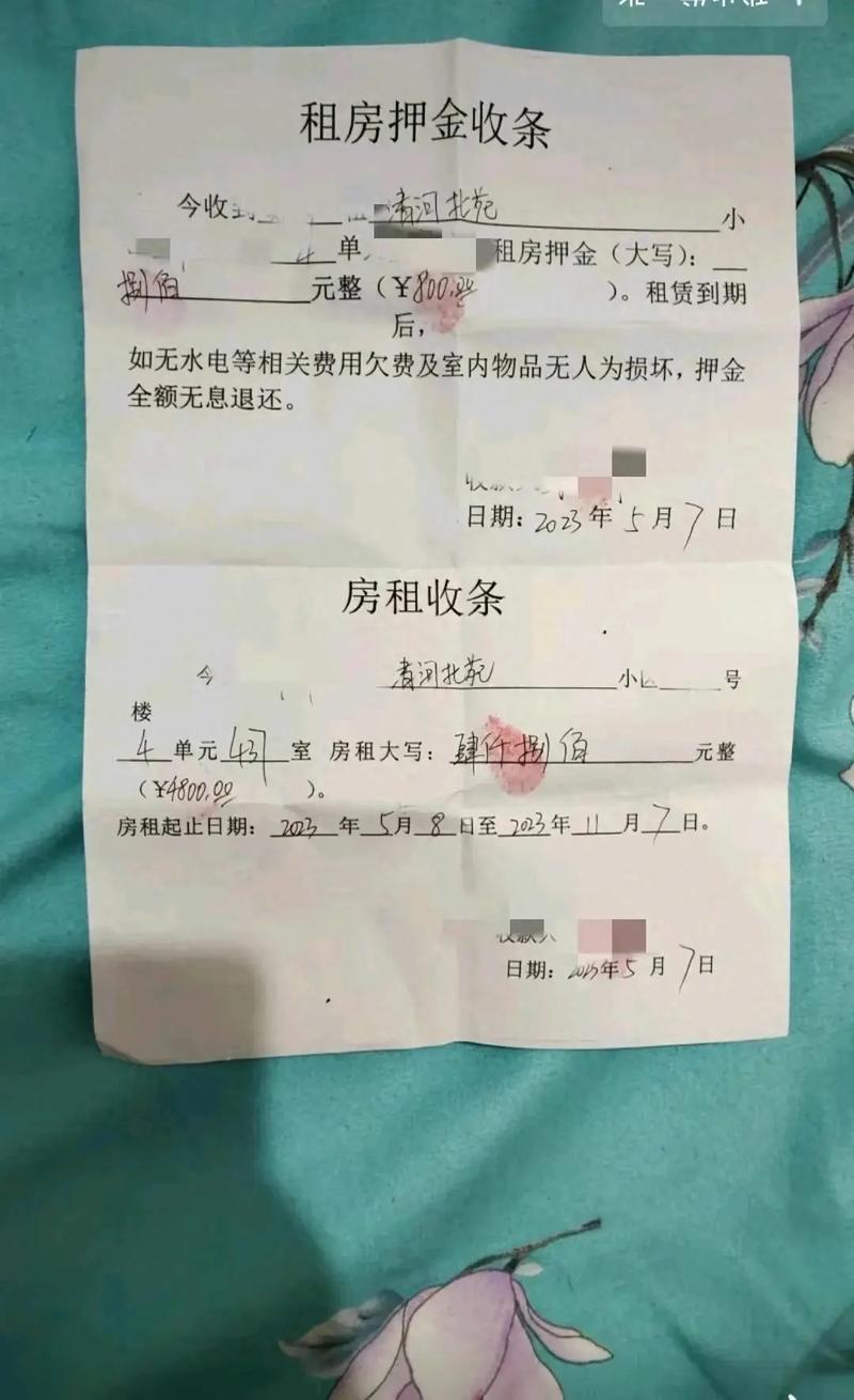 房屋租赁合同手写查验记录实拍