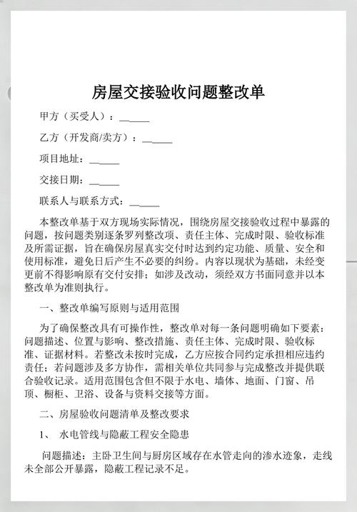 验收入住相关问题